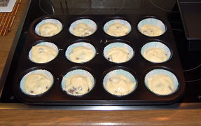 Die Muffins vor dem Backen.